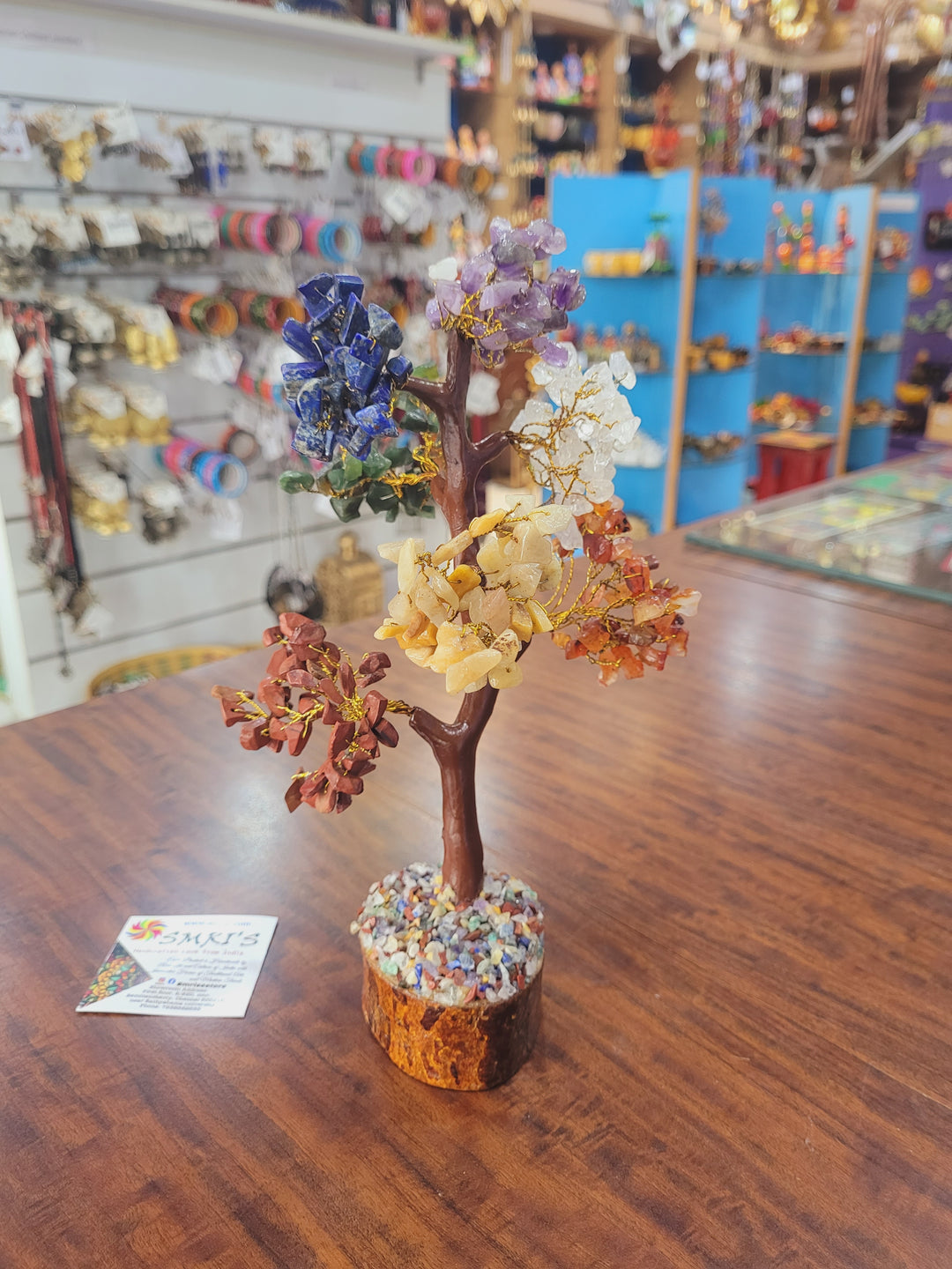 Healing Crystals Gemstones - 7 Chakra Tree For Positive Energy - Seven Chakra Tree Of Life, Handmade Feng Shui Luck Figurine, Chakkra