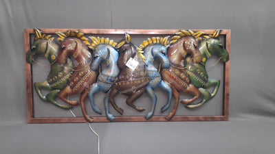 7 Seven Horse Multicolors Big Frame with Led