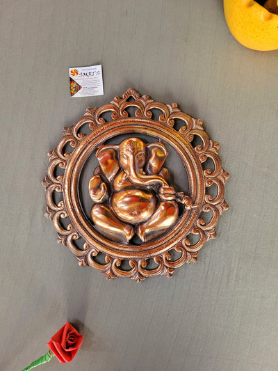 Baby Ganesha copper aluminum idol table wall decor