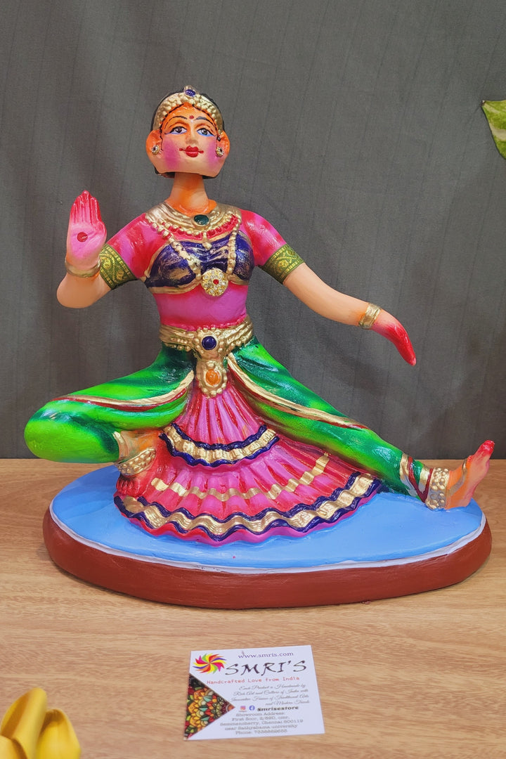 Bhangra Dancing Doll バングラダンサー　人形 Bharathanatiyam Tanjore Dancing Doll Sitting Thanjavur Thalayatti