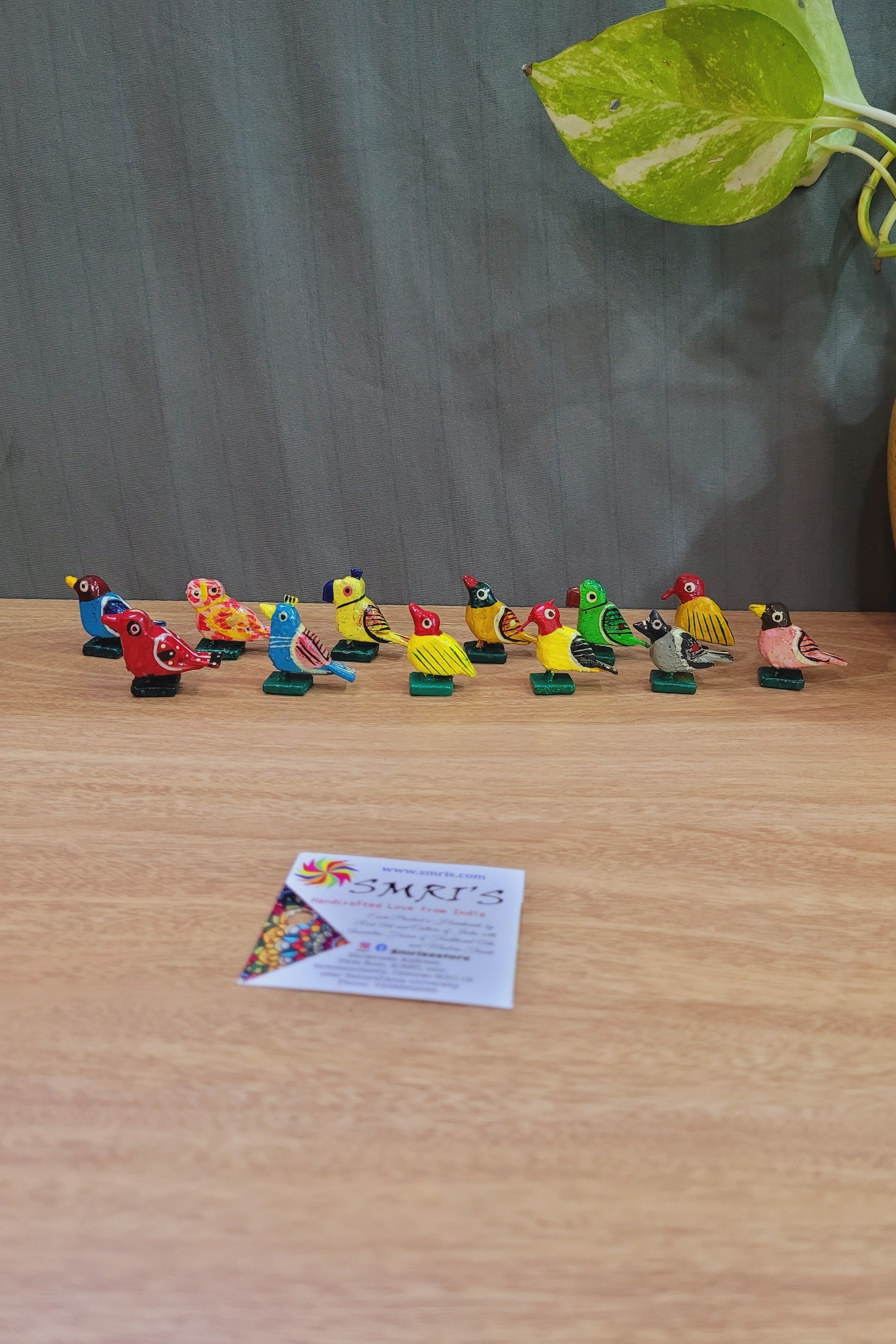 12 Birds Set 1 inch size miniature collection Indian Handicraft ...
