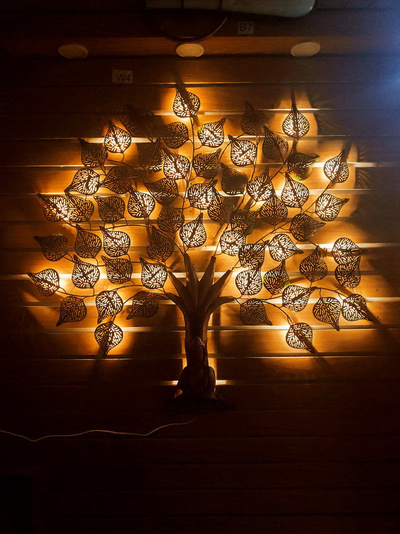 Buddha Tree leaves LED wall living room decor
