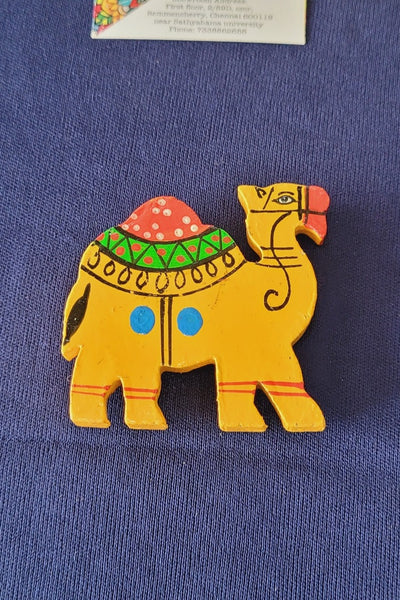 Camel shaped wooden Magnet for fridge Indian Handmade