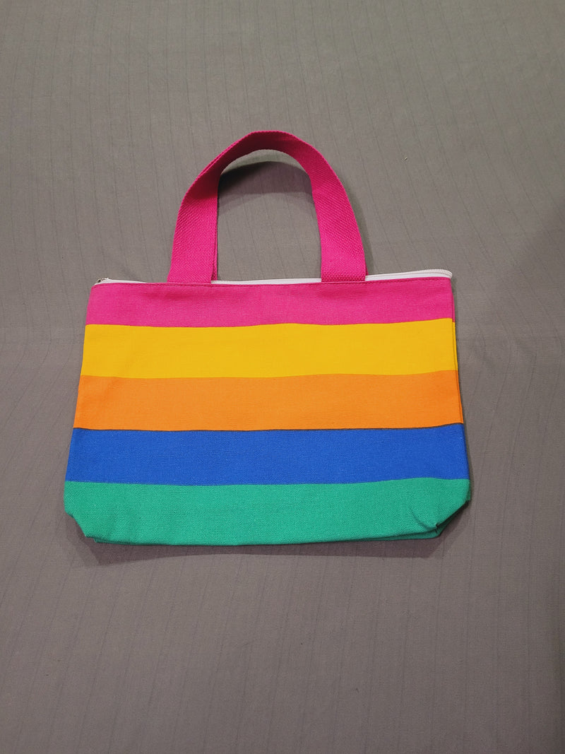 Cotton Rainbow Shoulder Bag Medium (10 H, 13 L, 0.1 W) Inches