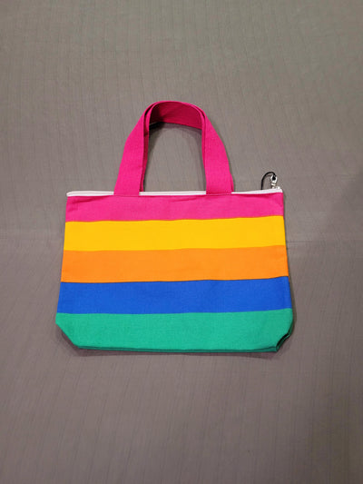 Cotton Rainbow Shoulder Bag Medium (10 H, 13 L, 0.1 W) Inches