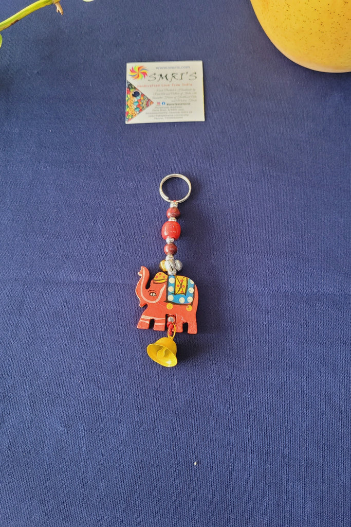 Elephant Key chain key ring return gifts wooden Indian handicrafts
