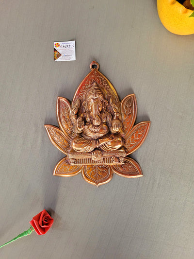 Ganesha Flower copper aluminum idol table wall decor