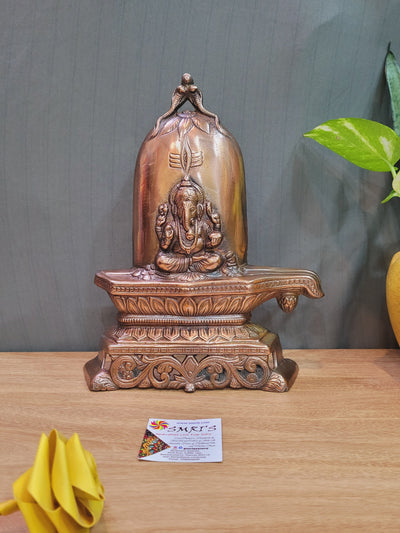 Ganesha Lingam copper aluminum idol table wall decor