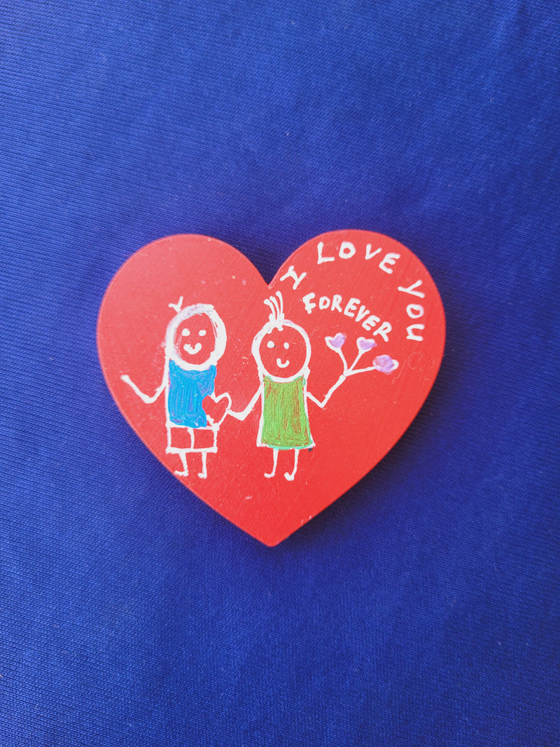 "I Love You Forever" Valentine Fridge Magnet Gift of Love