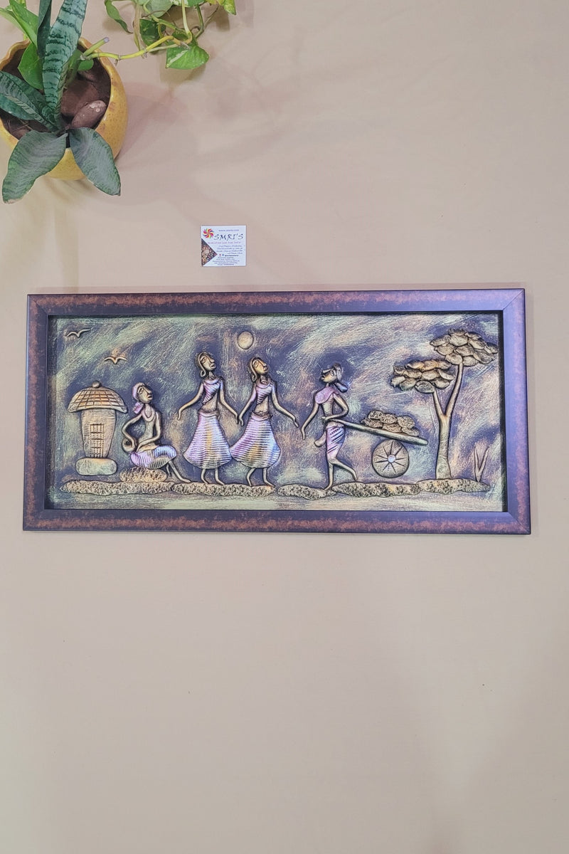 Mural Art Frame Metallic Craft Indian Handicrafts tribal art