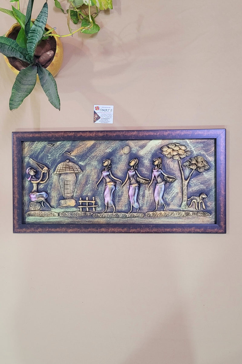Mural Art Frame Metallic Craft Indian Handicrafts tribal art