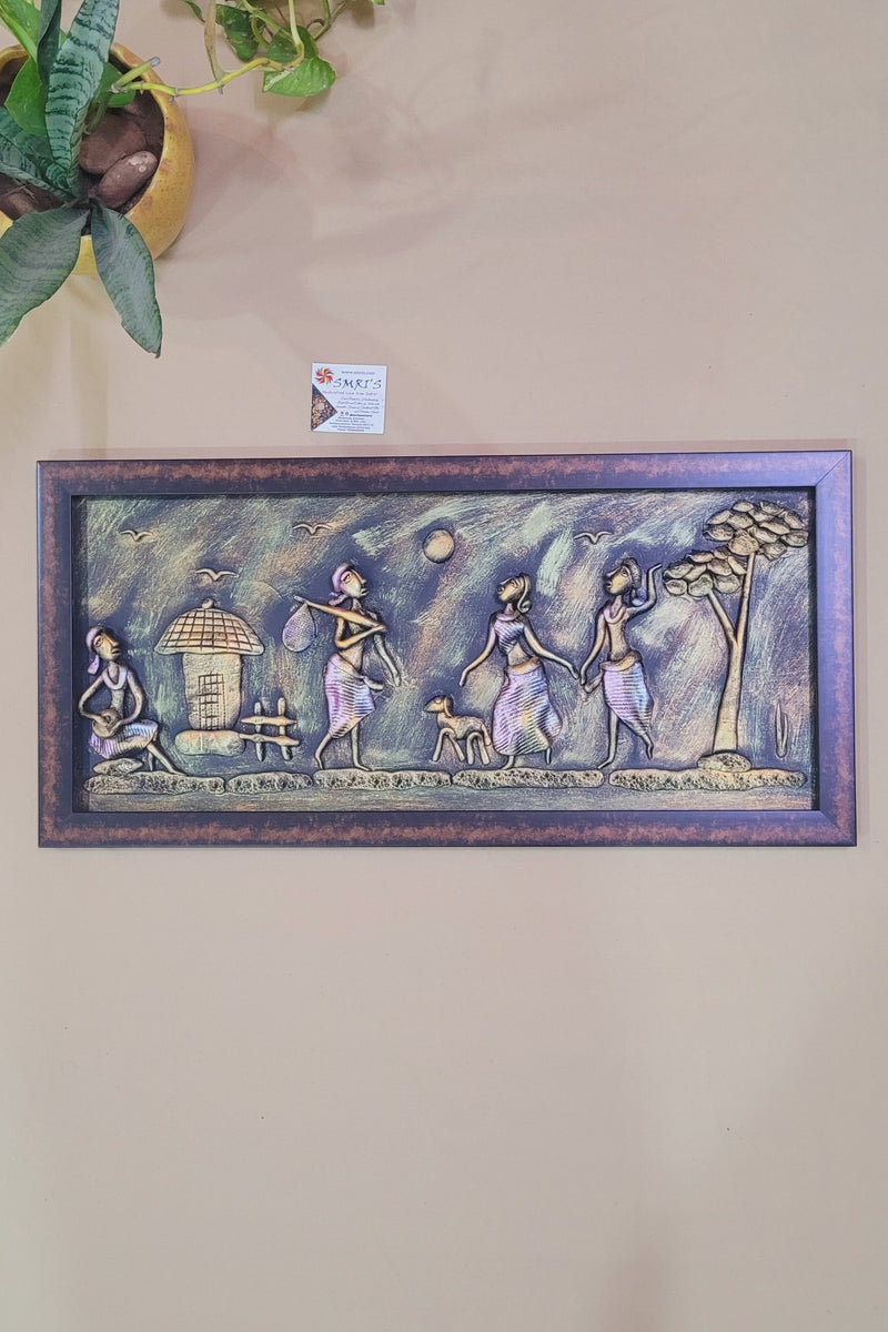 Mural Art Frame Metallic Craft Indian Handicrafts tribal art