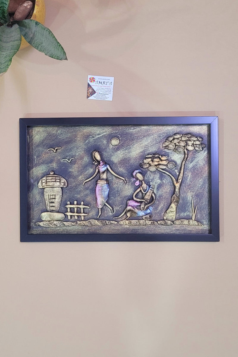 Mural Art Frame Metallic Craft Indian Handicrafts tribal art