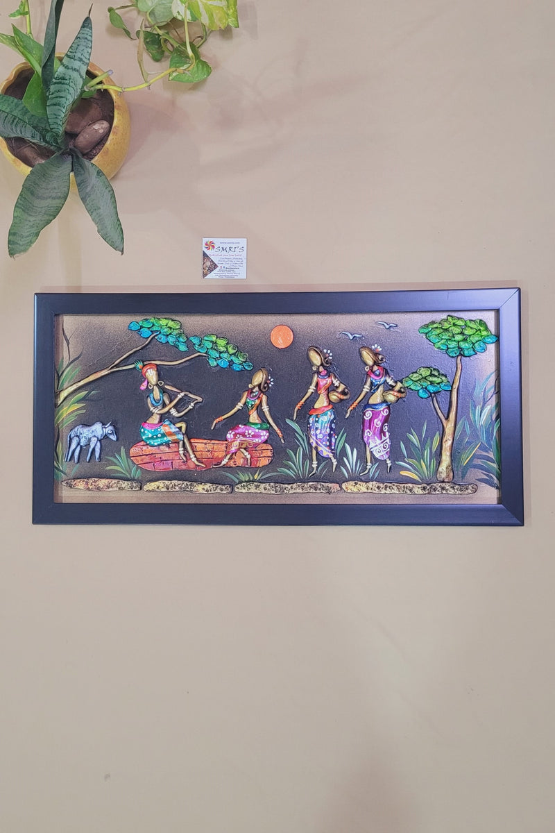 Mural Frame Colorful Craft Indian Handicrafts tribal art