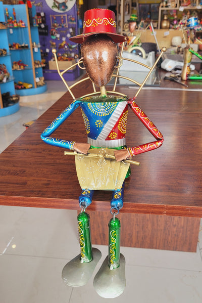 Musician Man with Drums movable legs Table Decor
