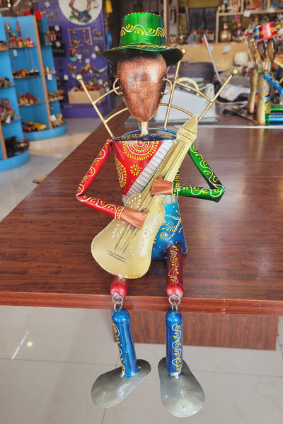 Musician Man with Guitar movable legs Table Decor