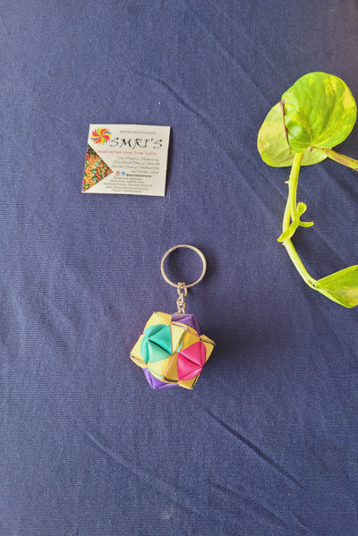 Palm leaf Ball Key chain hand made handcrafted by tribal artist return gifts corporate gifts