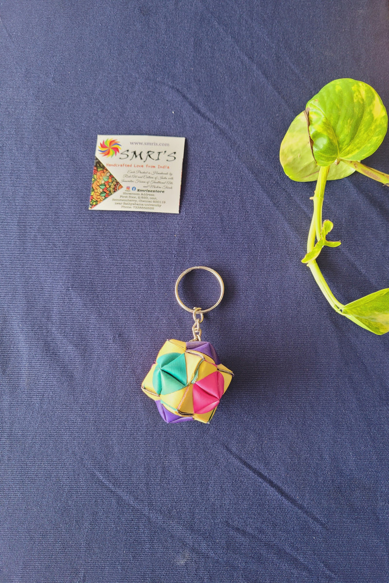 Palm leaf Ball Key chain hand made handcrafted by tribal artist return gifts corporate gifts