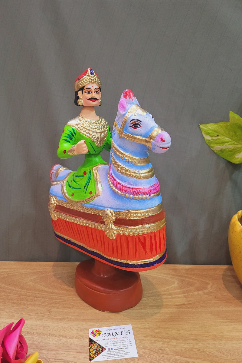 Poikkal Kuthirai Dancing Horse Man Tanjore Dancing Doll