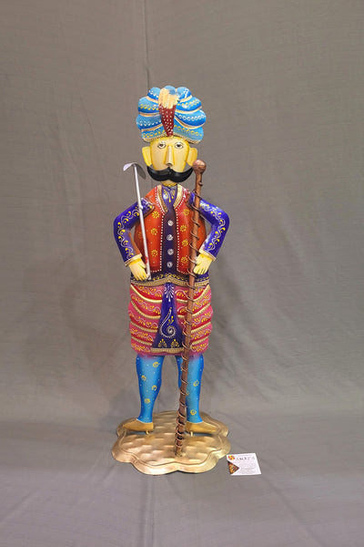 Rajasthani Guard Violet and Blue Table decor show piece Entry way decor living room indian decor for Indian Home