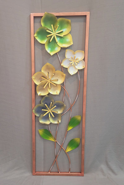 Rectangle Frame with Flowers Wall Decor Modern Decor