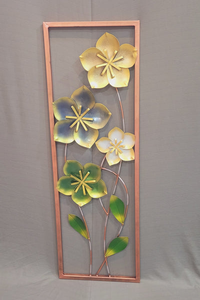 Rectangle Frame with Flowers Wall Decor Modern Decor