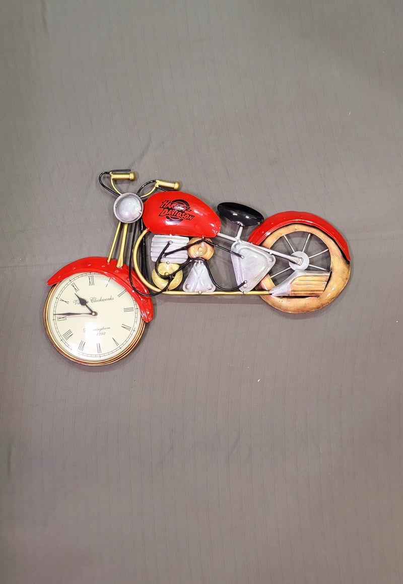 Red Bike 8 inch Clock Iron wall decor