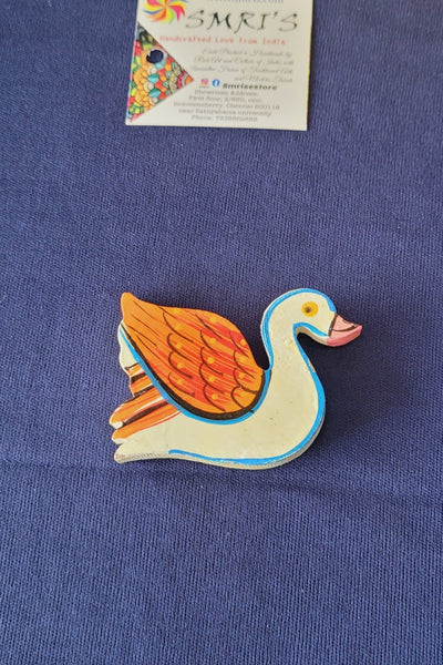 Swan shaped wooden Magnet for fridge Indian Handmade