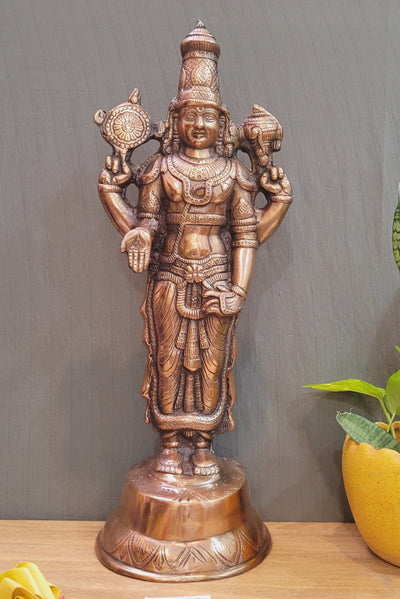 Tirupati Lord Venkateswara Balaji Copper coated Aluminium Idol