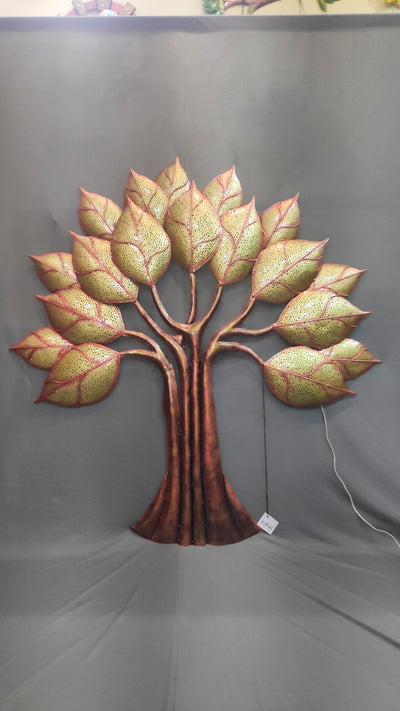 Very Big 18 Leaf Peepal Tree luxury living room Wall decor LED