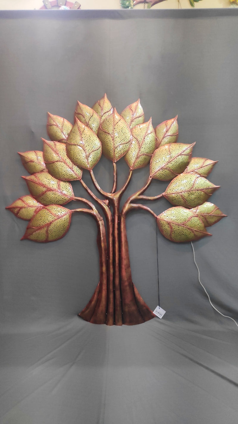 Very Big 18 Leaf Peepal Tree luxury living room Wall decor LED