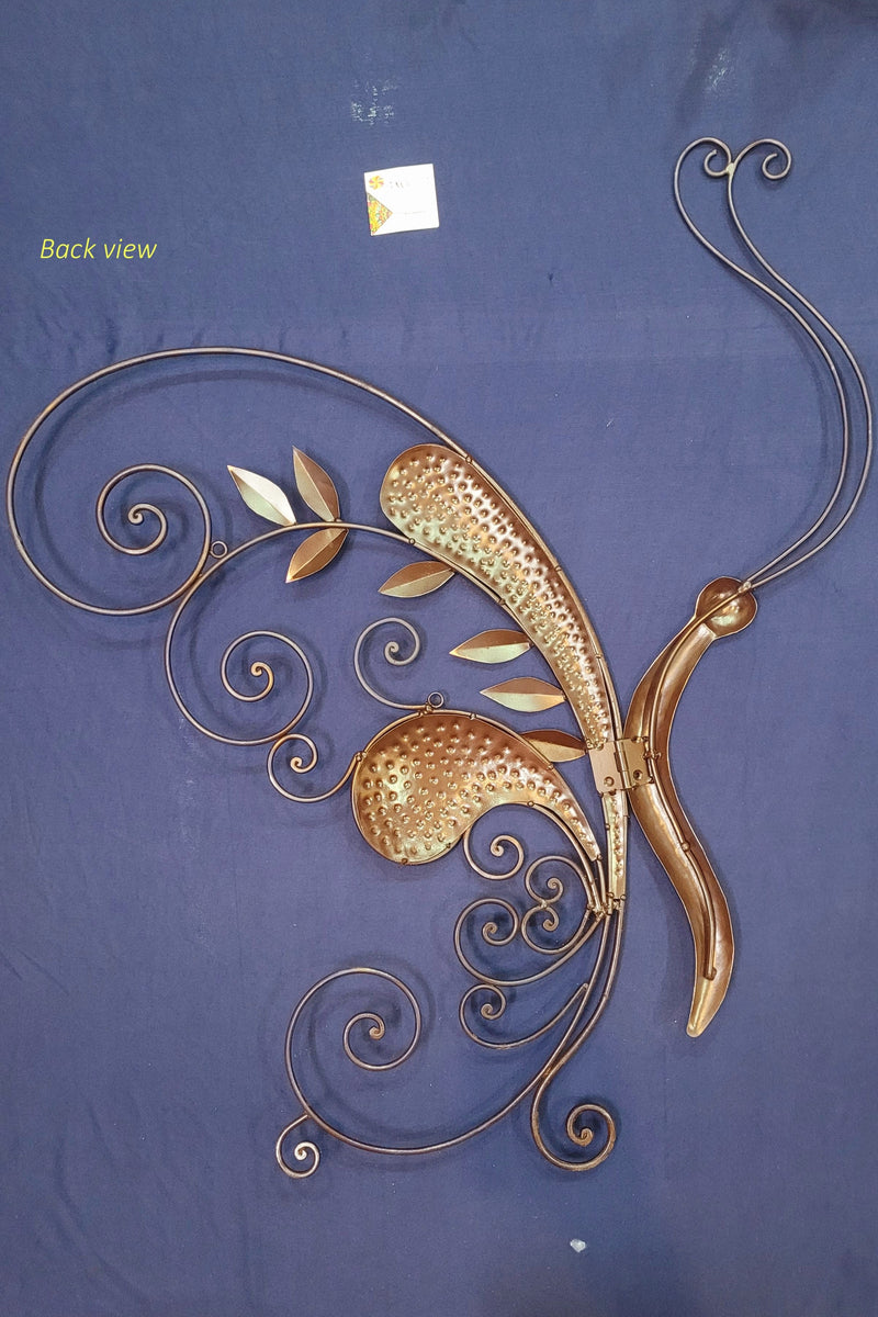 Violet & Gold Butterfly Wall Decor Iron(26L * 2W * 31H)inches for living room and office reception