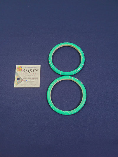 Wooden Bangles Green (2.4)