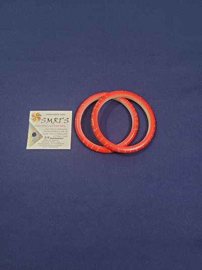 Wooden Bangles Red (2.8)