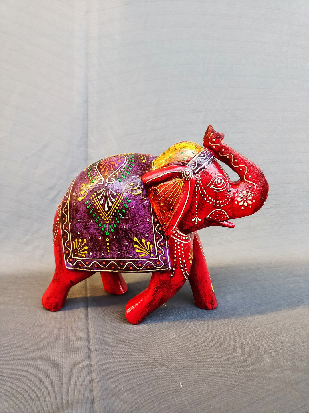 Wooden Elephant hand painted indian handicrafts Home decor – Smris