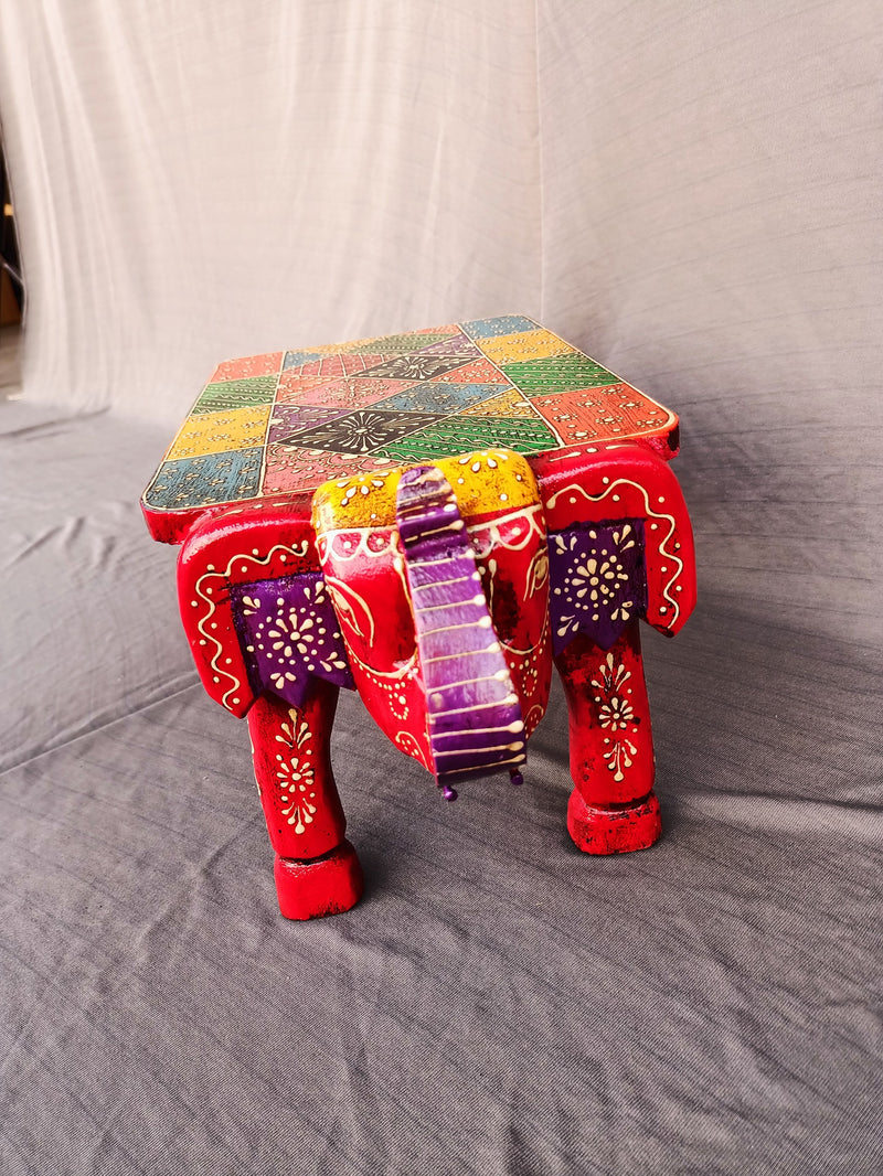 Wooden Elephant Rectangle lengthy Bench indian handicrafts Home decor ( 8 H * 15 L * 8 W ) Inches