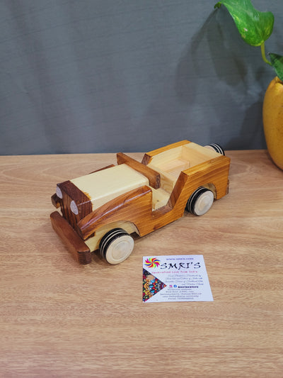 Wooden Jeep eco friendly Toys kids toddlers natural