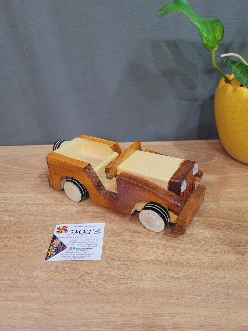 Wooden Open Jeep (3H * 8L * 3W) inches Wooden eco friendly Toys for kids and toodlers