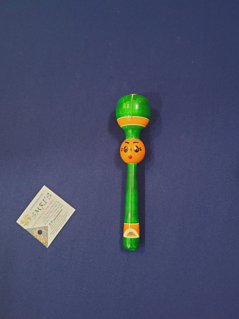 Wooden Rattle with whistle bullet tic tic (7H * 1.5L * 1.5W)